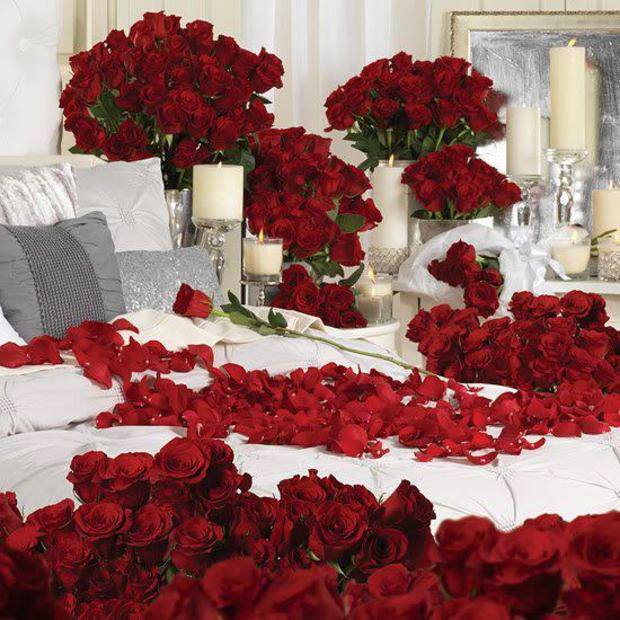 Room Full with Red Roses